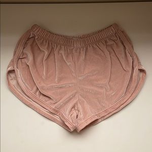 Brandy Melville Pink Velvet Sleep Short